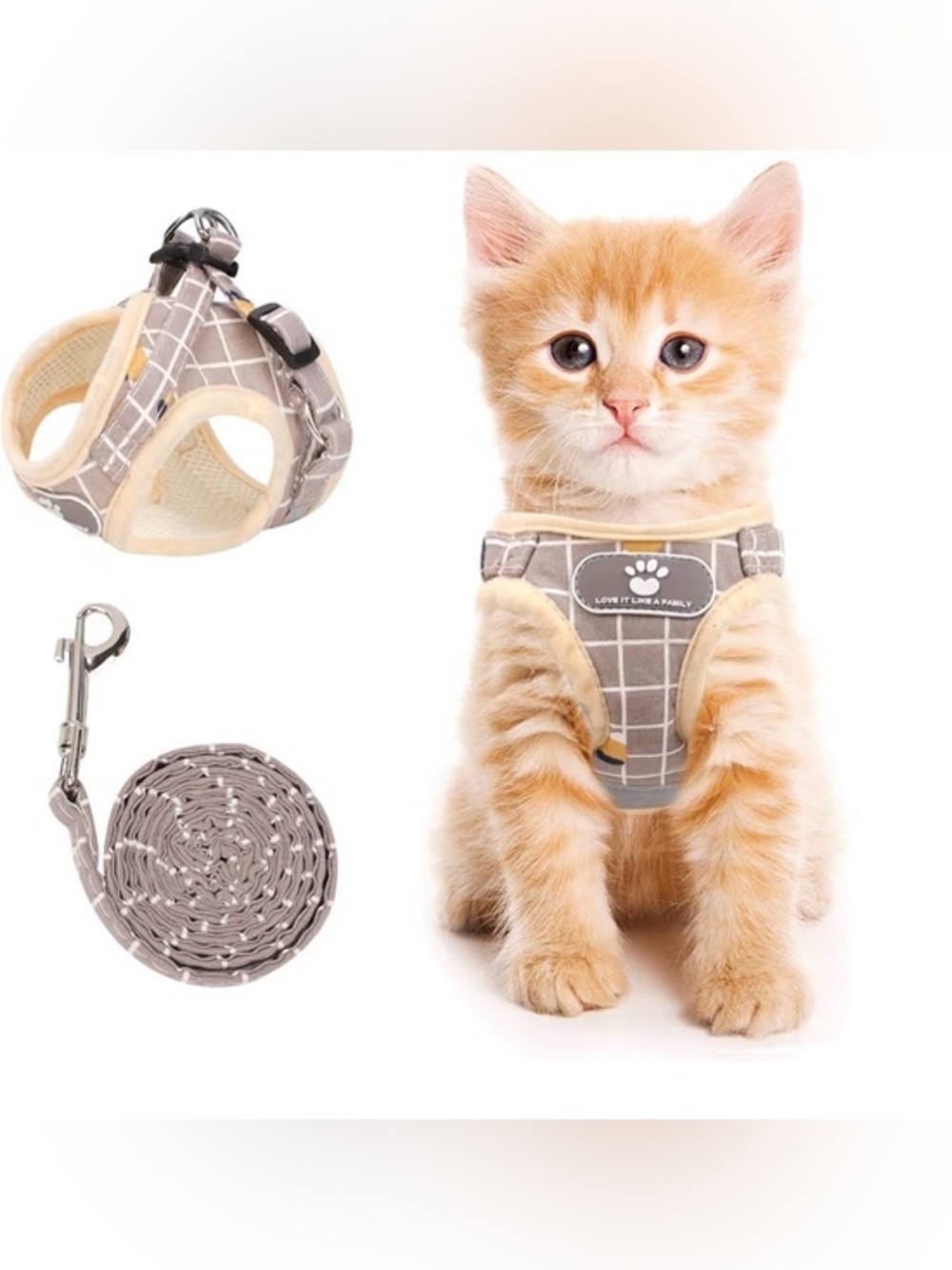 New Cat or Dog Vest Harness with Leash Size XS